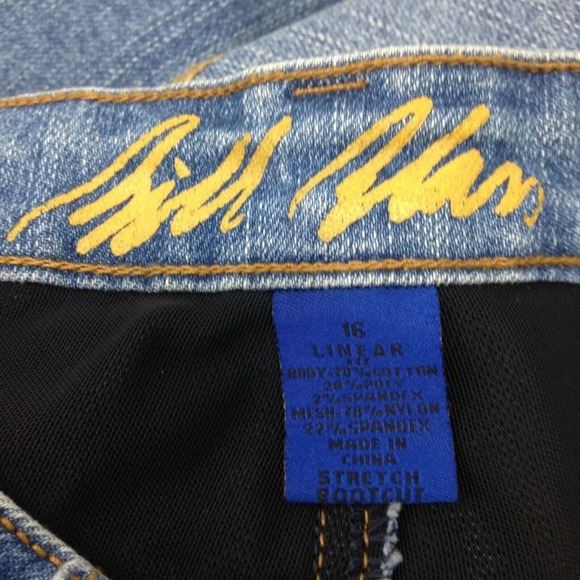 Bill Blass Jeans Womens 16 Stretch Bootcut Plus Size Medium Wash Blue New - Picture 3 of 11